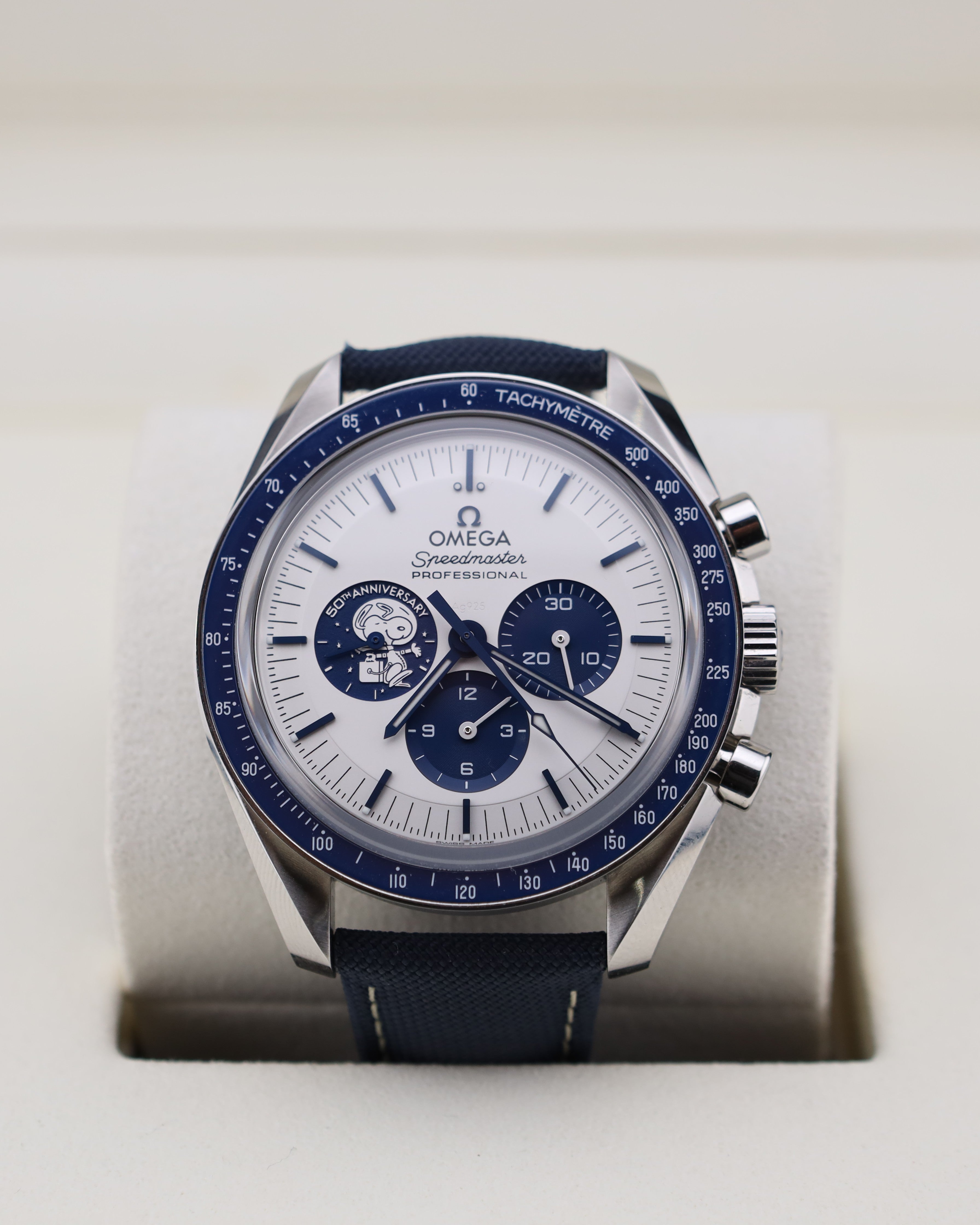 Omega Speedmaster Silver Snoopy Award 50th Anniversary 310.32.42.50.02.001 — Iron Eagle Reserve Miami