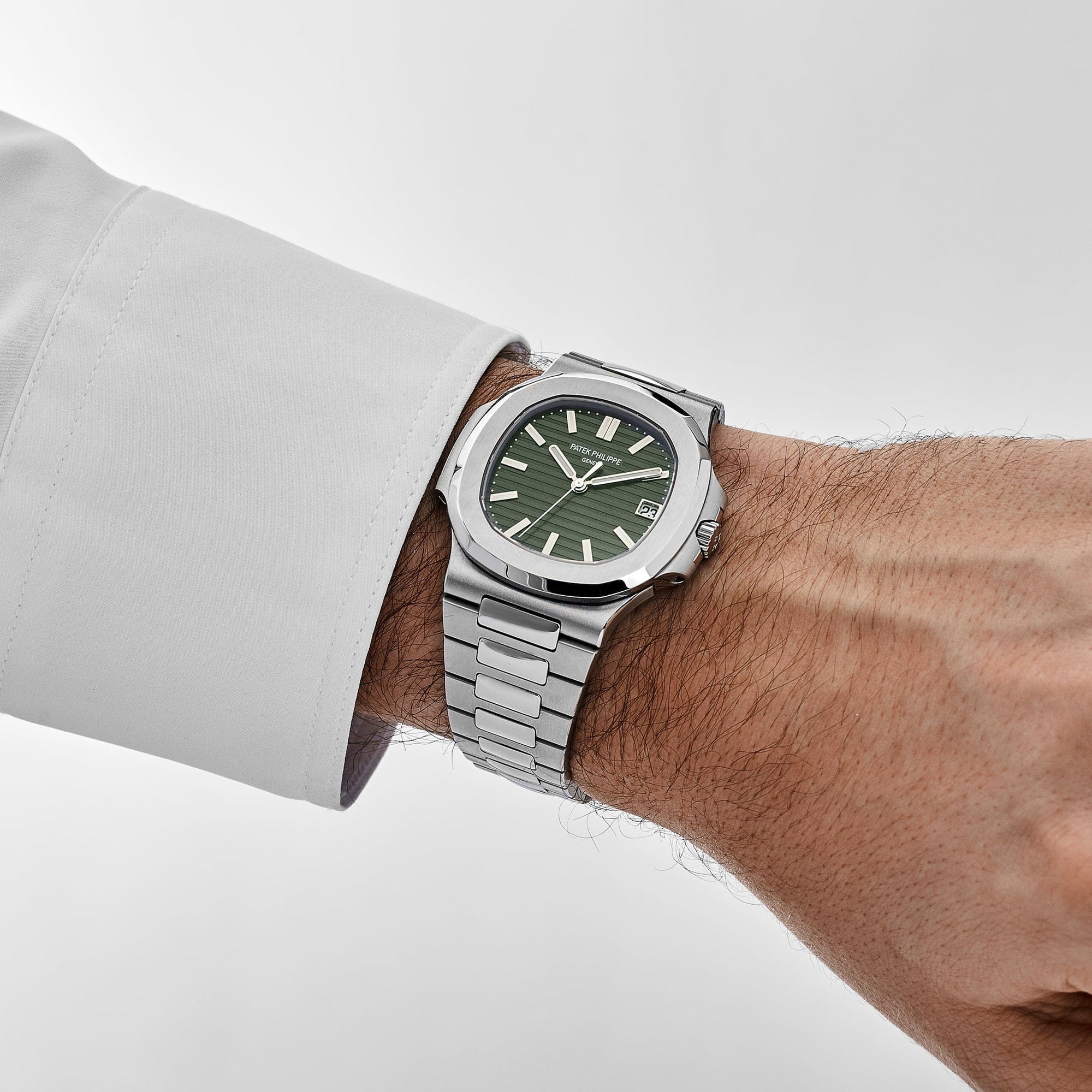 Patek Philippe Nautilus Olive Green 5711/1A-010 5711/1A-010 detail view