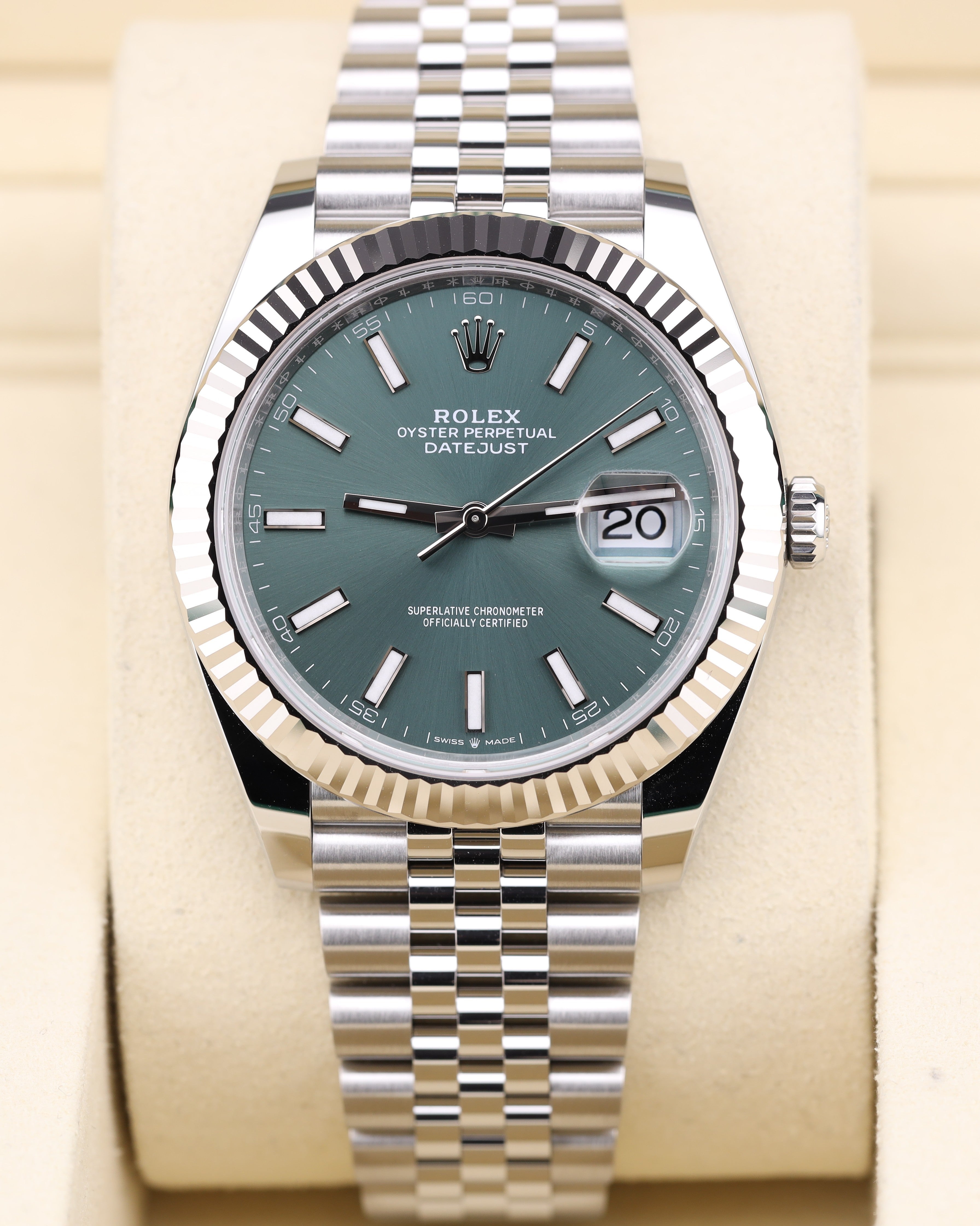 Rolex Datejust 41 Mint Green 126334 — Iron Eagle Reserve Miami