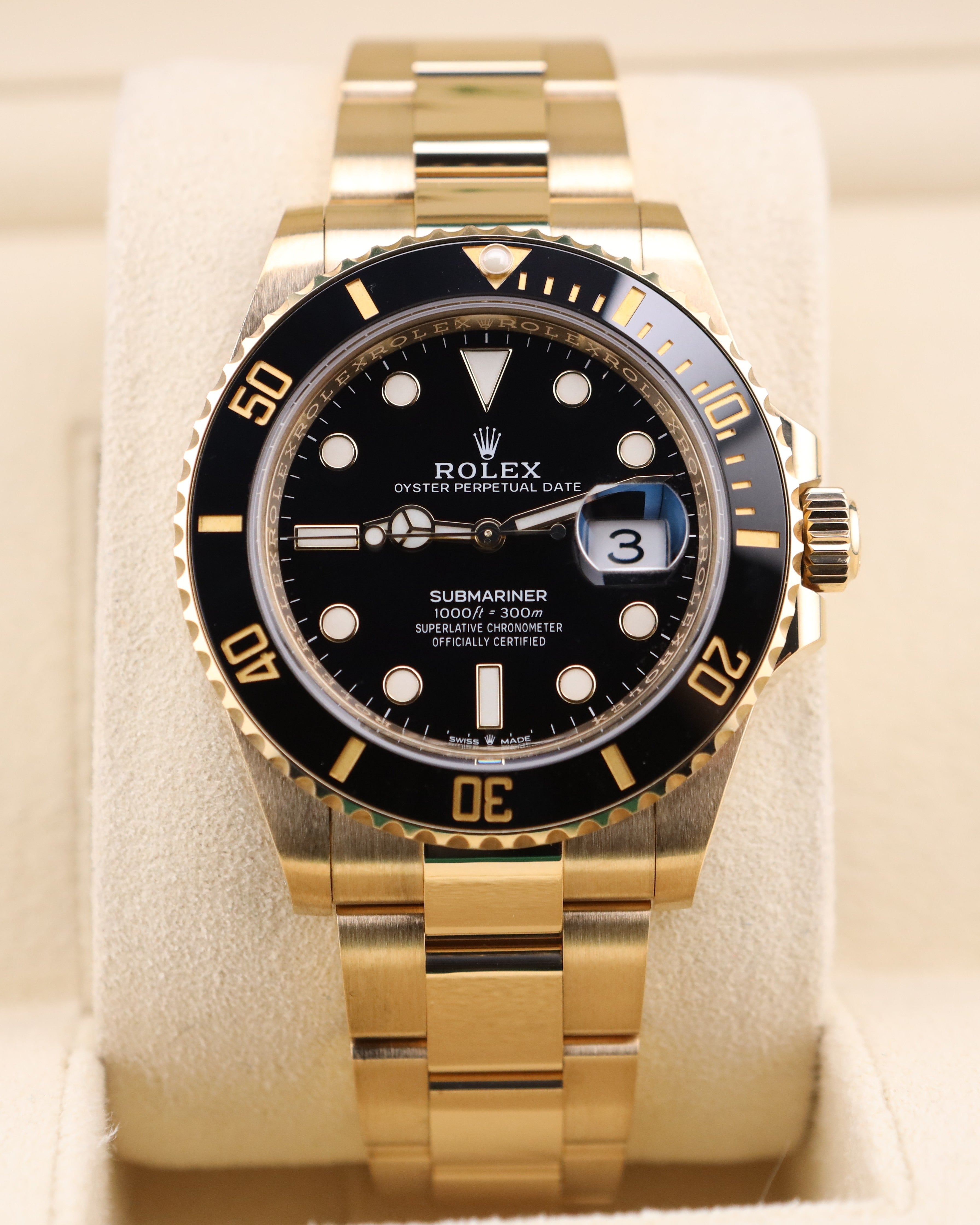Rolex Submariner Date Yellow Gold Black 126618LN — Iron Eagle Reserve Miami
