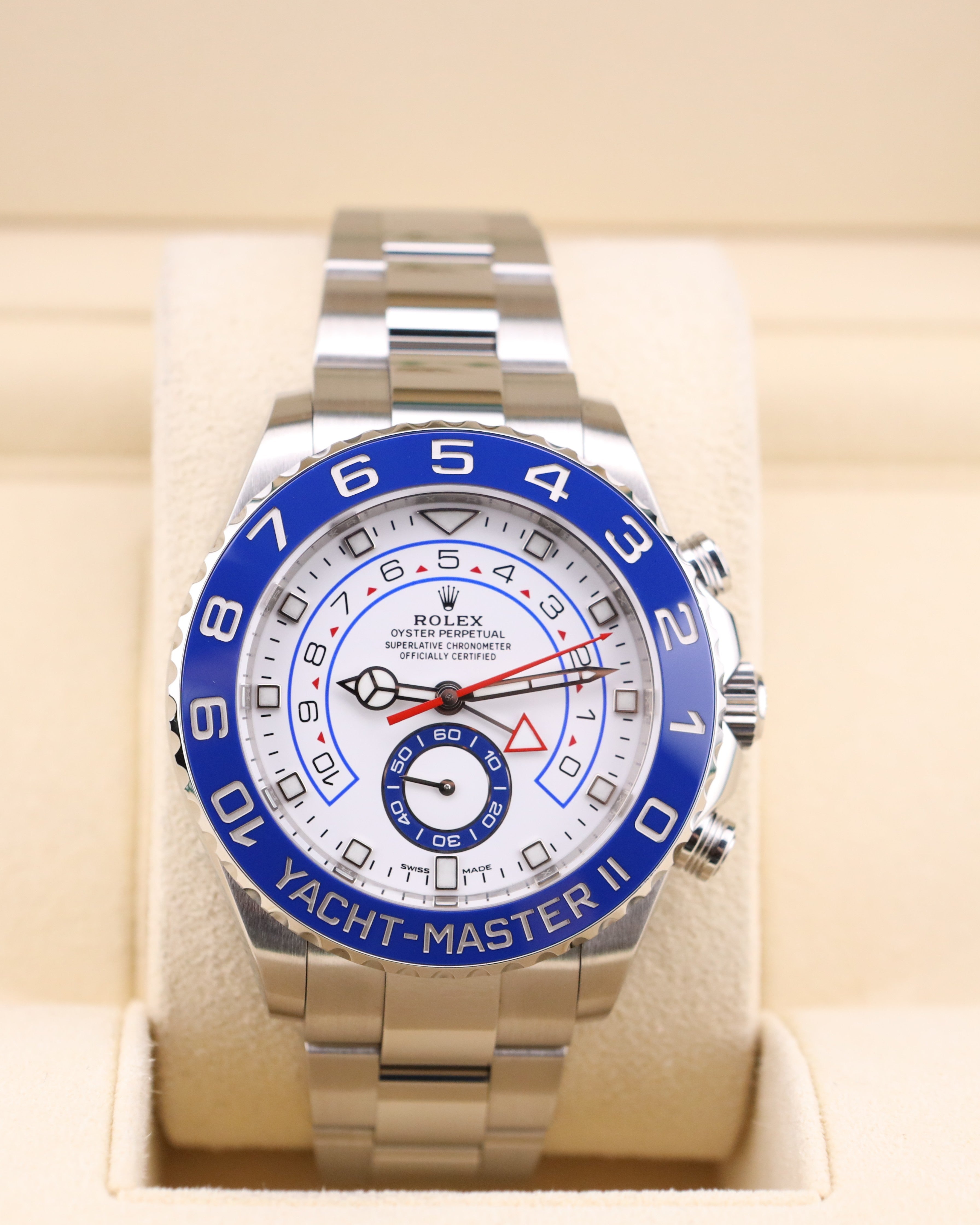 Rolex Yacht-Master II 44mm Steel Blue Bezel 116680 — Iron Eagle Reserve Miami