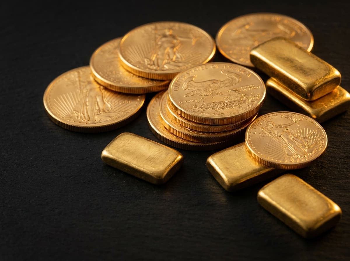 American Eagle gold coins and gold ingot bar — sell gold coins and bullion in Downtown Miami