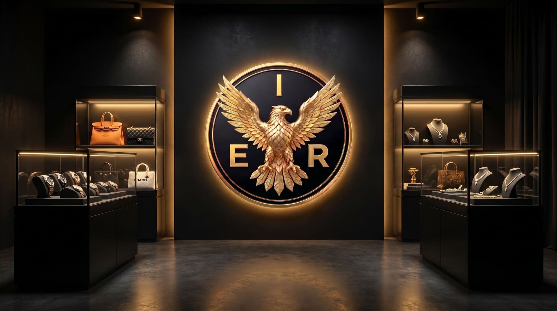 Luxury gold buying office interior in Miami — Iron Eagle Reserve