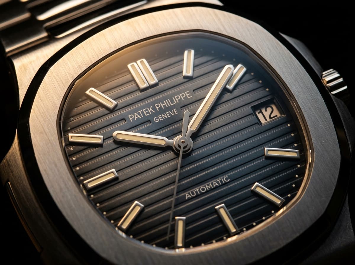 Patek Philippe Nautilus on dark surface — sell Patek in Miami guide