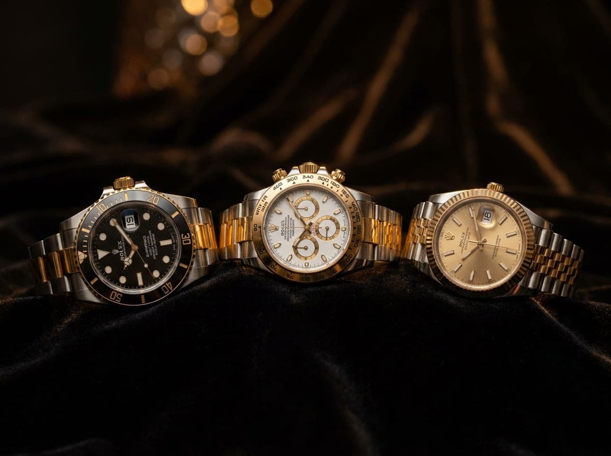 Three Rolex watches — Submariner, Daytona, GMT-Master II — price guide for Miami sellers