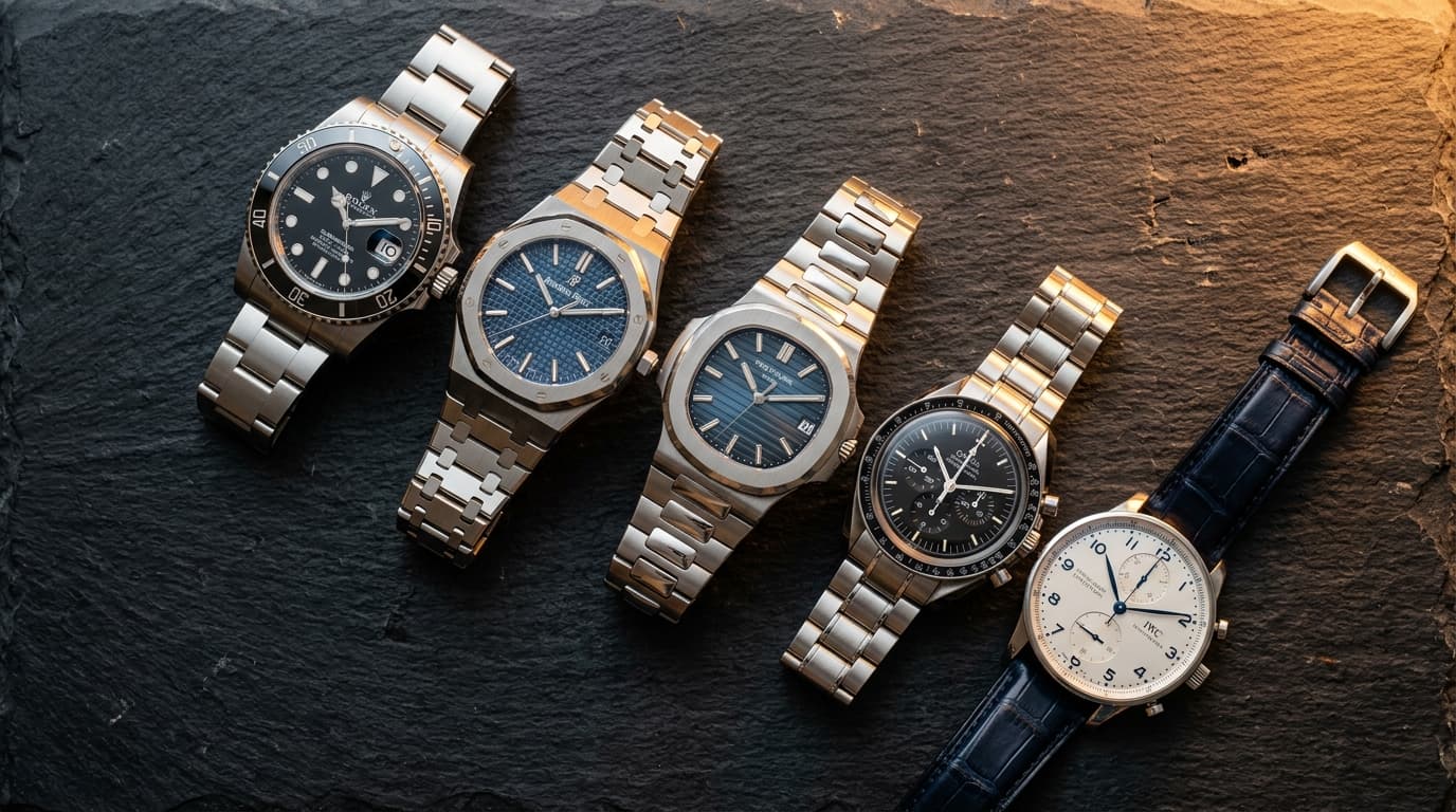 Luxury watch buyer Miami — multiple luxury watches at Iron Eagle Reserve