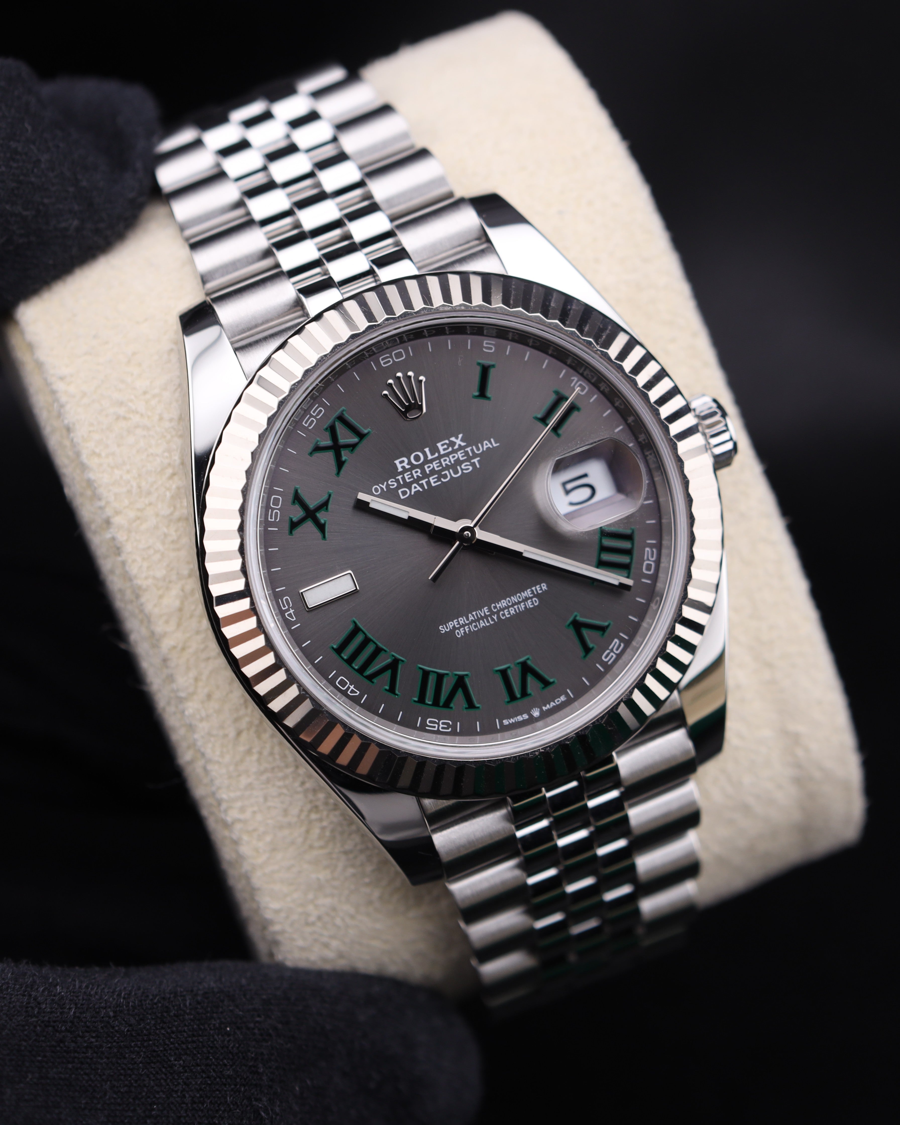 Rolex Datejust 41 Wimbledon 126334 detail view